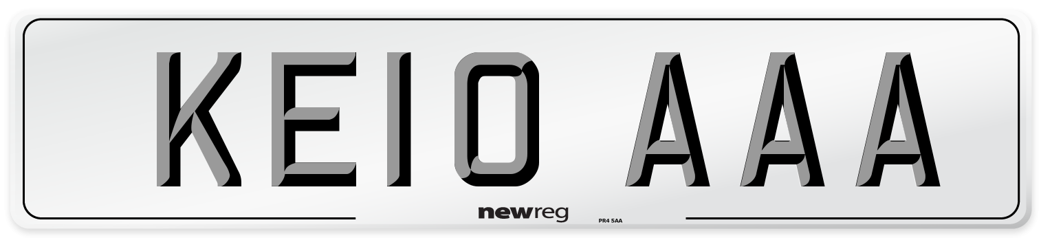 KE10 AAA Number Plate from New Reg